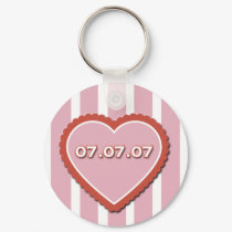 07/07/07 Lucky in Love Keychain