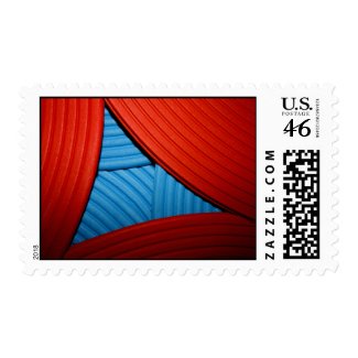 07 Blue & Red Medium Postage stamp