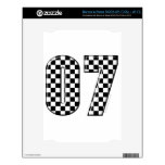 07 checkered auto racing number NOOK skins