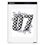 07 checkered flag number decals for iPad
