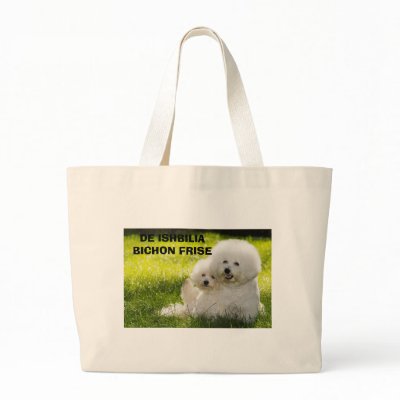 07, DE ISHBILIA BICHON FRISE TOTE BAG by taralute