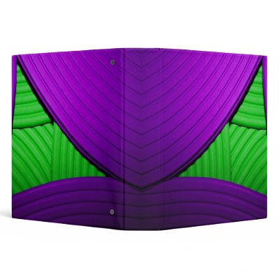 07 Green & Purple Pyramid 1.5" Avery Binder by colourmatt