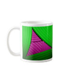 07 Pink & Green Abstract Pyramid Mug