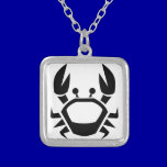 08122006 BLACK WHITE CRAB TATTOO TRIBAL GRAPHICS L necklaces