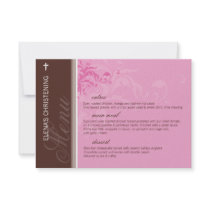 083 Voula :: Baptism Menu Card Custom Announcements