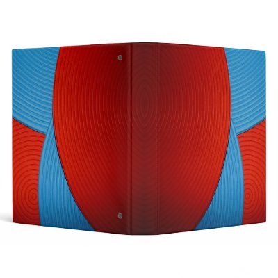 08 Blue & Red Abstract Clouds 1" Avery Binder by colourmatt