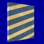 092 NAVY GOLD GRUNGE STRIPES SAILOR PATTERN MAN TE canvas prints