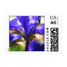 096 Purple Floral Postage Stamp
