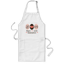 09 Peace Love Graduation Apron