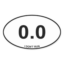 0.0 Non Runner Oval Stickers