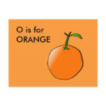 "0" Alphabet Flashcard Post Cards
