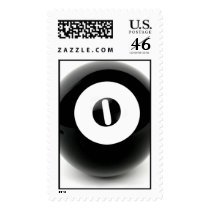 0-ball billiard ball postal stamp