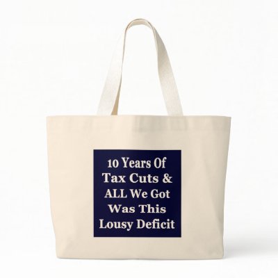 !0 Years of The Bush Tax Cuts for the Wealthy Bag by leftshirtsnstickers