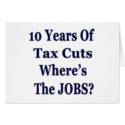 !0 Years of The Bush Tax Cuts for the Wealthy Card by leftshirtsnstickers