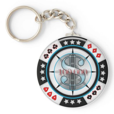 $100000 Gambling Poker Chip Keychain by LeonOziel