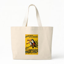 1000 Miles Up The Amazon- Vintage Travel Poster Canvas Bag