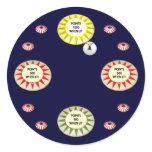 1000 Points Pinball Classic Round Sticker