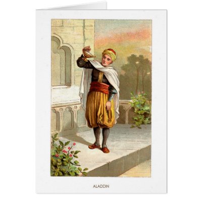 1001 Arabian Nights: Aladdin Greeting Cards by VintageAppeal