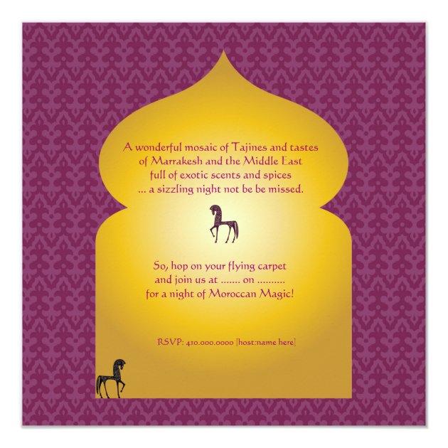 1001 Arabian Nights Party Invitation