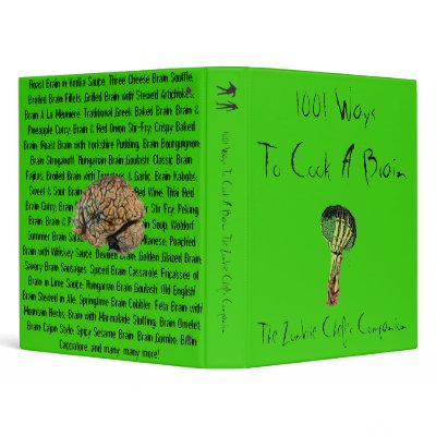 1001 Ways To Cook A Brain Vinyl Binder by myrjala