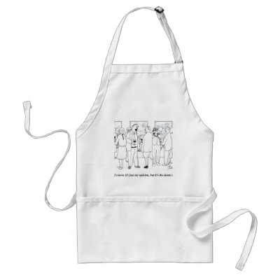 1007 My Opinion Apron by jcrowtherart
