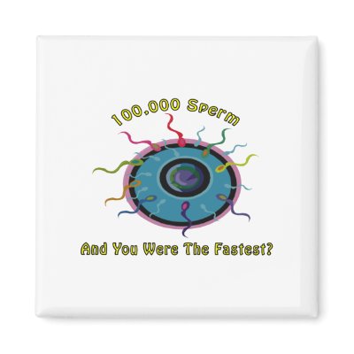 100,000 Sperm Fridge Magnet by meowser