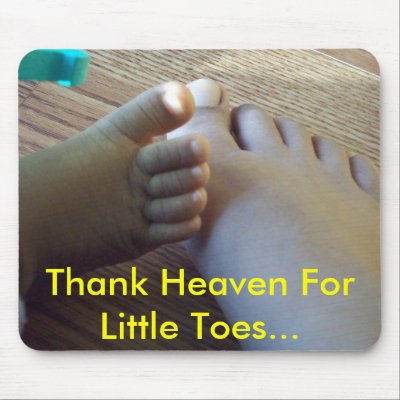 100_0230, Thank Heaven For Little Toes... Mouse Mats by damarisj76