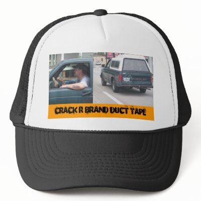 100_1409, 100_1408, Crack R brand Duct tape Mesh Hat by troubadourNick