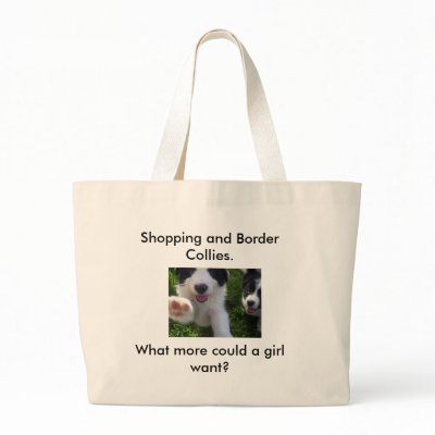 100_5333, Shopping and Border Collies. , What m... Canvas Bag by gforcetrish