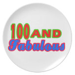 100 and Fabulous Birthday Designs plates