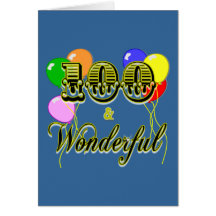 100 and Wonderful Birthday Gifts & Apparel Card