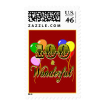 100 and Wonderful Birthday Gifts & Apparel Postage Stamps