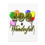 100 and Wonderful Birthday Gifts & Apparel Post Cards