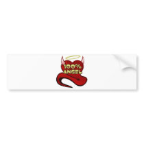 100% Angel Devil Heart Bumper Sticker