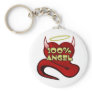 100% Angel Devil Heart Key Chain