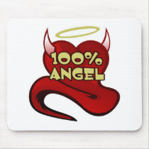 100% Angel Devil Heart Mouse Mats