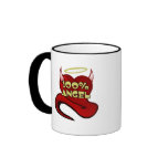 100% Angel Devil Heart Coffee Mug