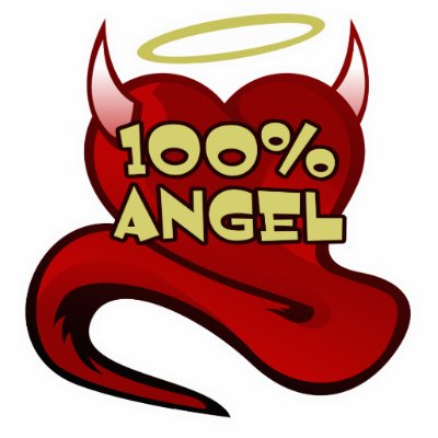 100% Angel Devil Heart Acrylic Cut Out by doonidesigns