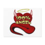 100% Angel Devil Heart Post Card