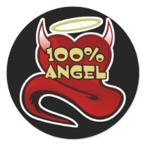 100% Angel Devil Heart stickers by doonidesigns 100% Angel Devil Heart stickers