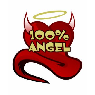 100% Angel Devil Heart shirt