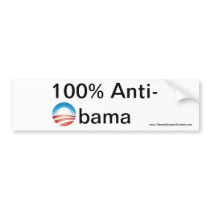 100% Anti-Obama bumper stickers