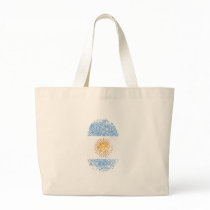 100% Argentinian DNA fingerprint Argentina flag gi Canvas Bags