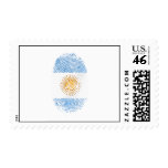 100% Argentinian DNA fingerprint Argentina flag gi Stamp