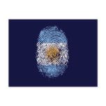 100% Argentinian DNA fingerprint Argentina flag gi Postcard