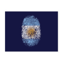 100% Argentinian DNA fingerprint Argentina flag gi Postcard