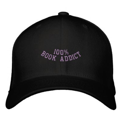 100% BOOK ADDICT EMBROIDERED BASEBALL CAP by elliel