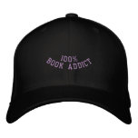 100% BOOK ADDICT embroidered hats