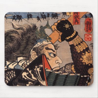 100 Brave Generals Japanese Samurai Painting Mousepads by bushidonobyouga