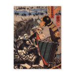 100 Brave Generals Japanese Samurai Painting Postcard